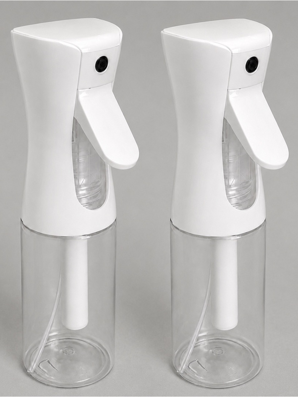 Set of 2 Fine Mist Continuous Clear Empty Spray Bottles for Plant Hair Cleaning